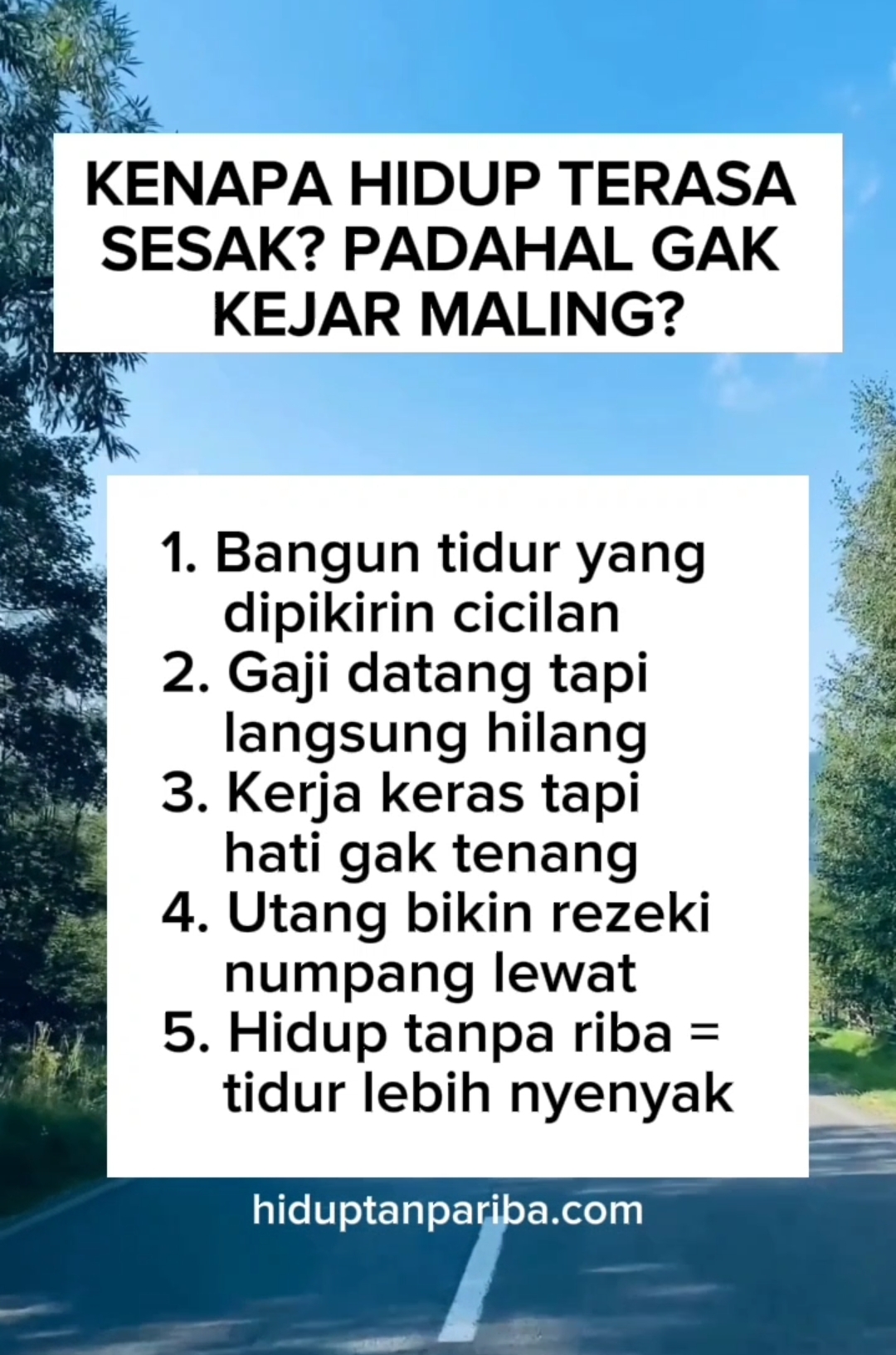 Kenapa Hidup Terasa Sesak Padahal Tidak Kejar Maling?